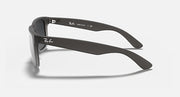 Ray-Ban Justin sunglasses in light gray, side profile with temple arm detail