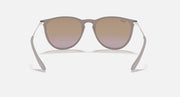 Sunglasses front view, light brown translucent frame with brown gradient lenses