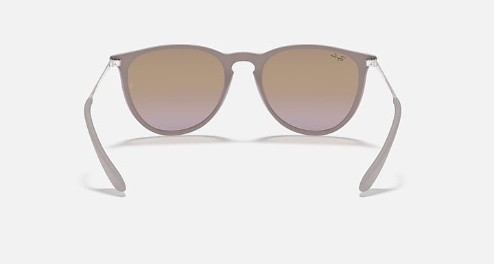Sunglasses front view, light brown translucent frame with brown gradient lenses