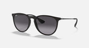 Ray-Ban Erika RB4171 cat-eye sunglasses, black frame and dark gray lenses