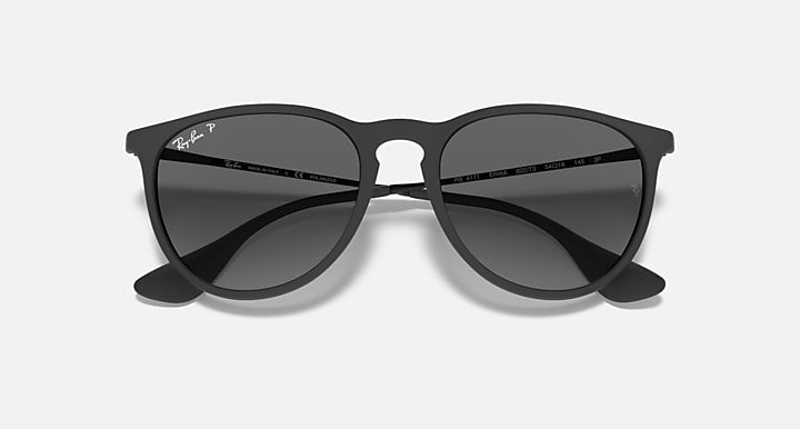 Ray-Ban Erika sunglasses with black frame and dark gray gradient lenses