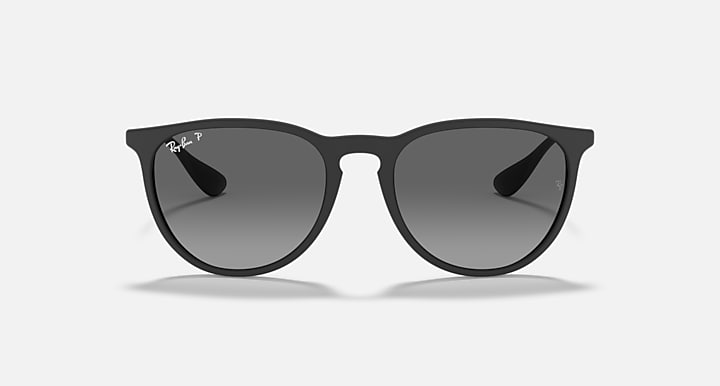 Ray-Ban Erika sunglasses with dark gray frame and dark gray lenses