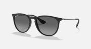 Ray-Ban Erika sunglasses with black frame and dark gray lenses