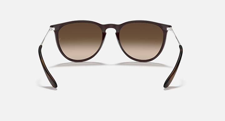 Ray-Ban Erika sunglasses with dark tortoise frame and brown gradient lenses