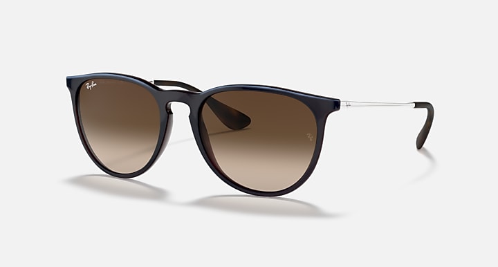 Ray-Ban Erika sunglasses with black frame and brown gradient lenses