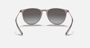 Sunglasses with taupe frame and dark gradient lenses, full front view