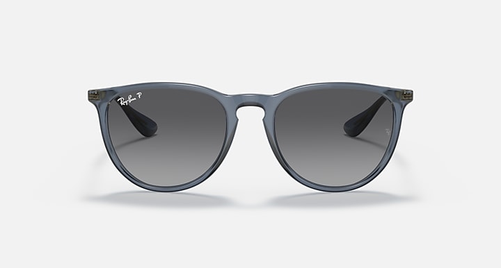 Blue-gray sunglasses with dark gradient lenses and acetate frame