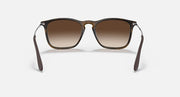 Havana sunglasses with gradient brown lenses, full-rim frames, and slim metal accents