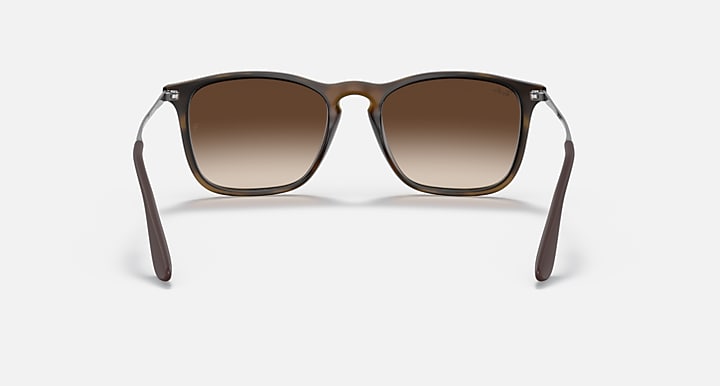 Havana sunglasses with gradient brown lenses, full-rim frames, and slim metal accents