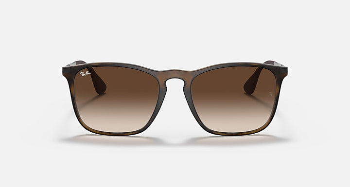 Havana-style sunglasses with gradient brown lenses and full-rim rectangular frames