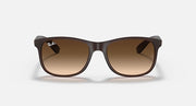 Ray-Ban Andy dark brown sunglasses with large rounded-square lenses