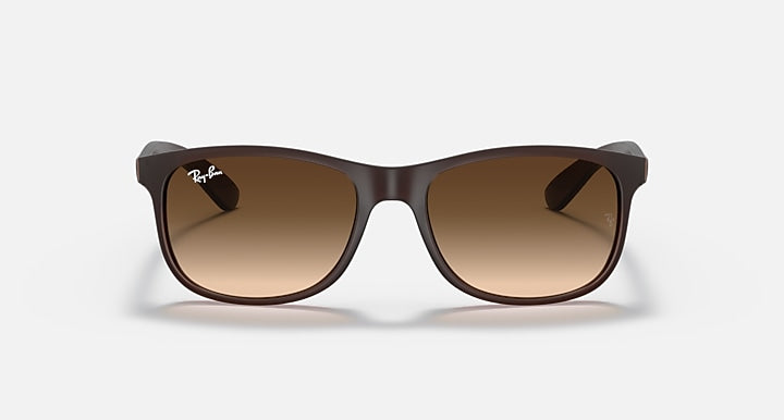 Ray-Ban Andy dark brown sunglasses with large rounded-square lenses