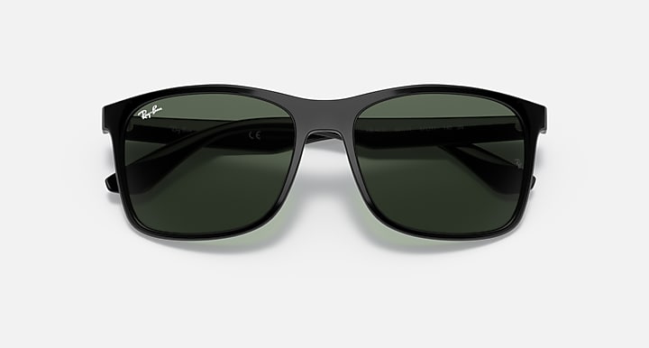 Ray-Ban RB4232 sunglasses with green lenses and black full-rim frame