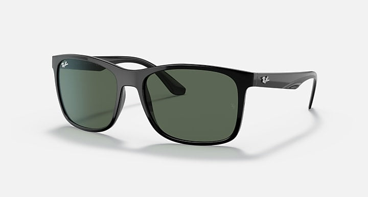 Ray-Ban RB4232 sunglasses with green lenses and dark gray frame