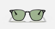 Ray-Ban RB4258F sunglasses, front view with dark frame and green lenses