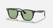 Ray-Ban RB4258F sunglasses with dark frame and green lenses, classic cat-eye