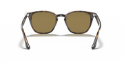 Ray-Ban low bridge fit sunglasses, front view, black frame with olive-green lenses