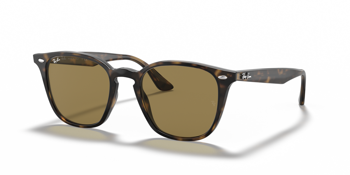 Ray-Ban low bridge fit sunglasses with black frame and olive-green lenses