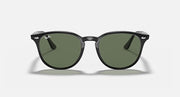 Ray-Ban RB4259F sunglasses with black frame and green-tinted lenses, front view