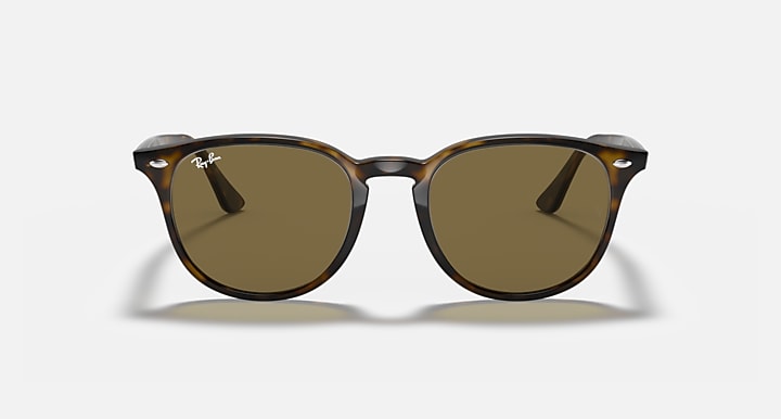 Ray-Ban RB4259F sunglasses with light havana frame and brown-tinted lenses, front view