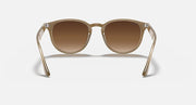 Ray-Ban RB4259 round sunglasses with light havana frame and brown tinted lenses