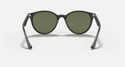 Ray-Ban RB4305F sunglasses, black frame with dark green lenses and side arms