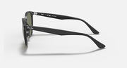 Ray-Ban RB4305 sunglasses side view with black frames and green-tinted lenses