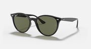 Ray-Ban RB4305 sunglasses with black frames and green-tinted lenses