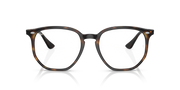 Ray-Ban hexagonal sunglasses with medium brown tortoise frame and clear lenses