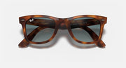 Ray-Ban Wayfarer sunglasses, tortoiseshell frame with tinted lenses, front view