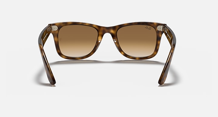 Ray-Ban Wayfarer sunglasses with amber lenses and light Havana acetate frames