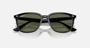 Ray-Ban RB4362 sunglasses front view, green tinted lenses with dark frame