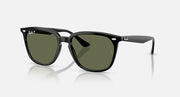 Ray-Ban RB4362 sunglasses, black frames and green tinted lenses, large size