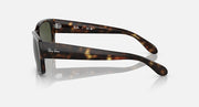 Ray-Ban RB4388 sunglasses shown from side with tortoiseshell temple arms