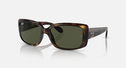 Ray-Ban RB4389 sunglasses, havana brown frame with dark green lenses