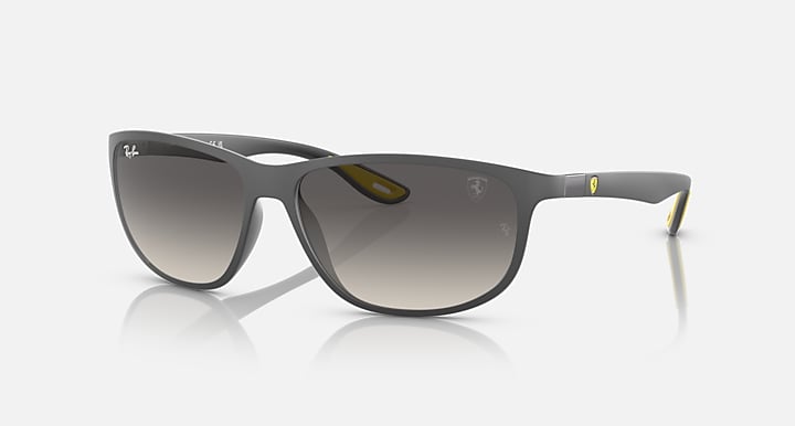 Ray-Ban RB4394M sunglasses, matte dark frame with dark mirrored lenses