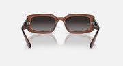 Brown square sunglasses with dark brown lenses and sturdy front bridge