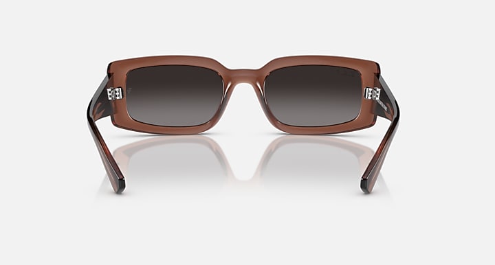 Brown square sunglasses with dark brown lenses and sturdy front bridge