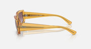 Ray-Ban Kiliane RB4395 sunglasses, amber transparent frame with slim metal arms