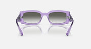 Ray-Ban Kiliane RB4395 sunglasses, lilac rectangular frame with dark gradient lenses