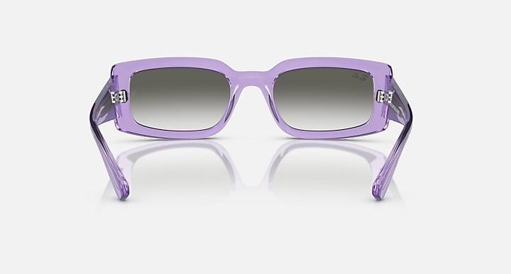 Ray-Ban Kiliane RB4395 sunglasses, lilac rectangular frame with dark gradient lenses