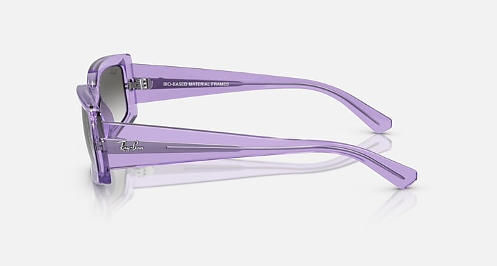 Ray-Ban Kiliane RB4395 sunglasses, lilac transparent frame with slim arms