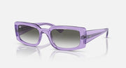 Ray-Ban Kiliane RB4395 sunglasses, lilac rectangular frame with dark lenses