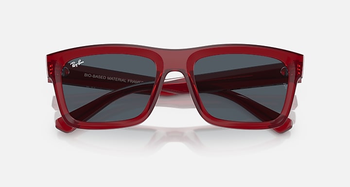 Ray-Ban Warren RB4396 sunglasses, top view red frame with dark gray lenses