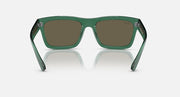 Ray-Ban Warren RB4396 sunglasses, green rectangular frame, brown tinted lenses