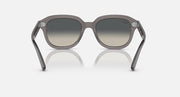Ray-Ban Erik RB4398 sunglasses, front view of gray frames and dark tinted lenses