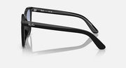 Ray-Ban RB4401D black square sunglasses with blue gradient lenses, side profile