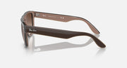 Ray-Ban RB4407 sunglasses, brown frame with light-brown tint lenses, side view
