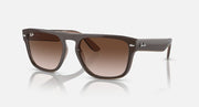 Ray-Ban RB4407 sunglasses, brown frame and light-brown lenses, front view