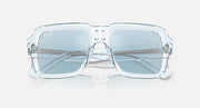 Magellan sunglasses front view, transparent light blue frame with light blue lenses